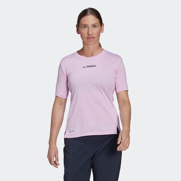 ADIDAS TERREX Functioneel shirt in Lila: voorkant