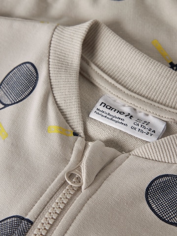 NAME IT - Sudadera con cremallera en gris