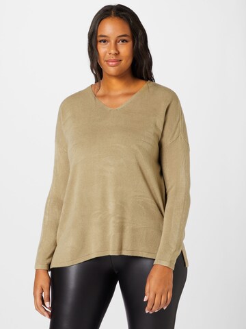 ONLY Carmakoma Sweater 'AMALIA' in Green: front