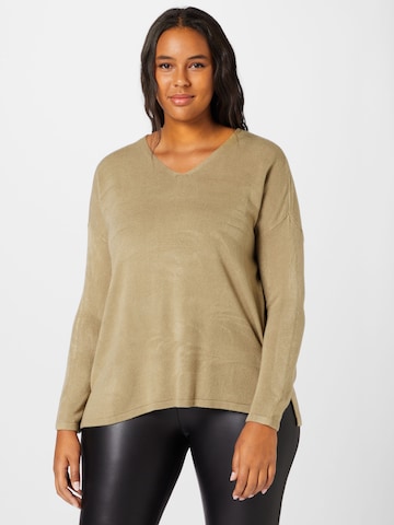 ONLY Carmakoma Pullover 'AMALIA' in Grün: predná strana