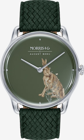 August Berg Analoog horloge 'Morris & Co.' in Groen: voorkant