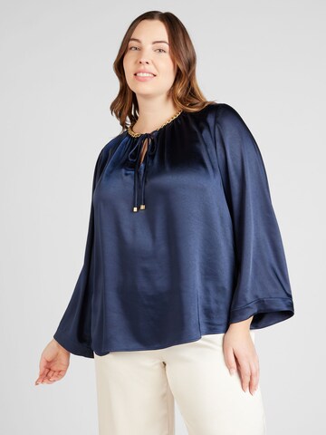 Michael Kors Plus Blouse in Blue: front