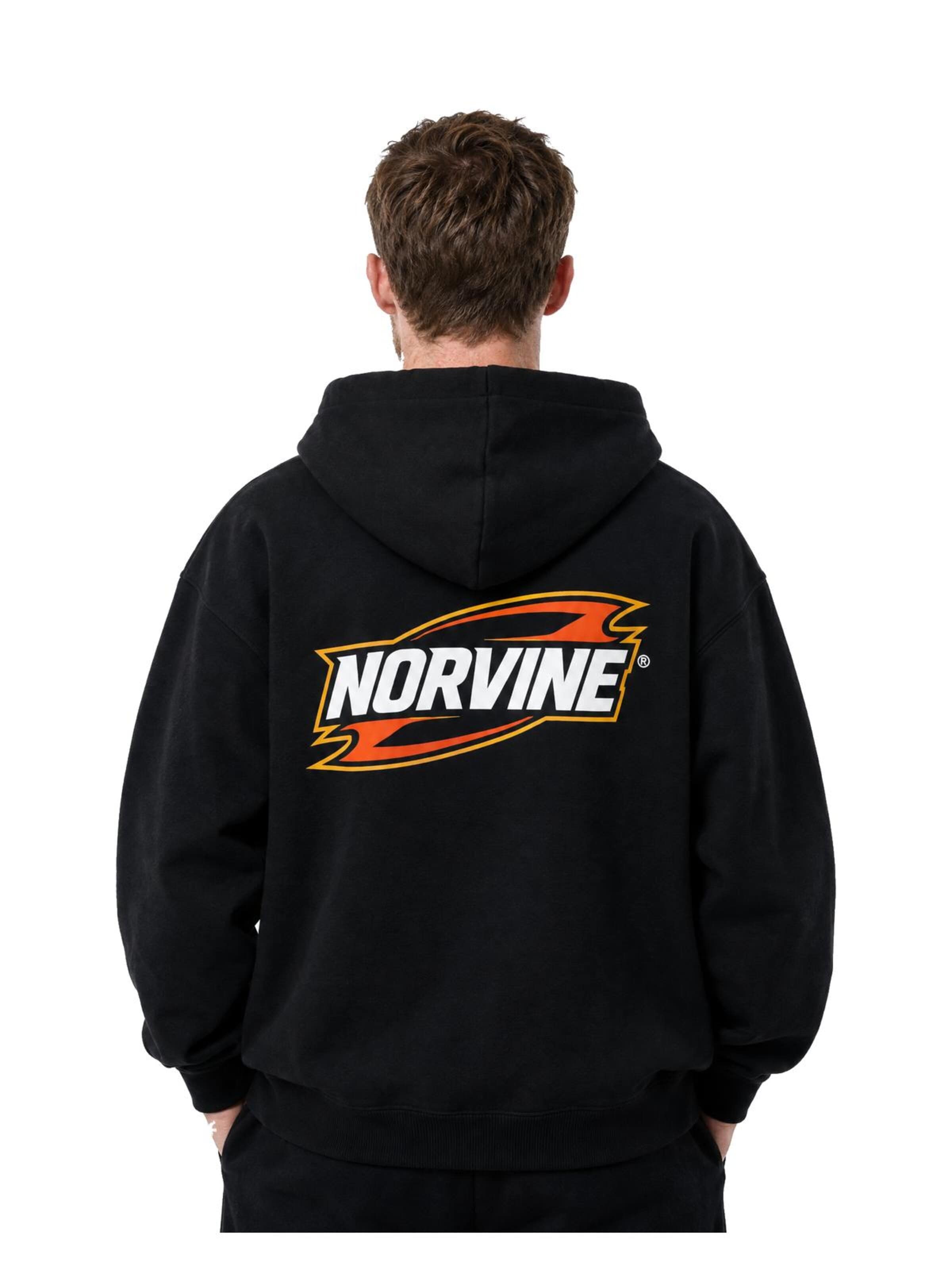 Norvine Collegepaita 'Norvine Overdrive Hoodie - Fluffy Boxcut Hoodie' värissä musta