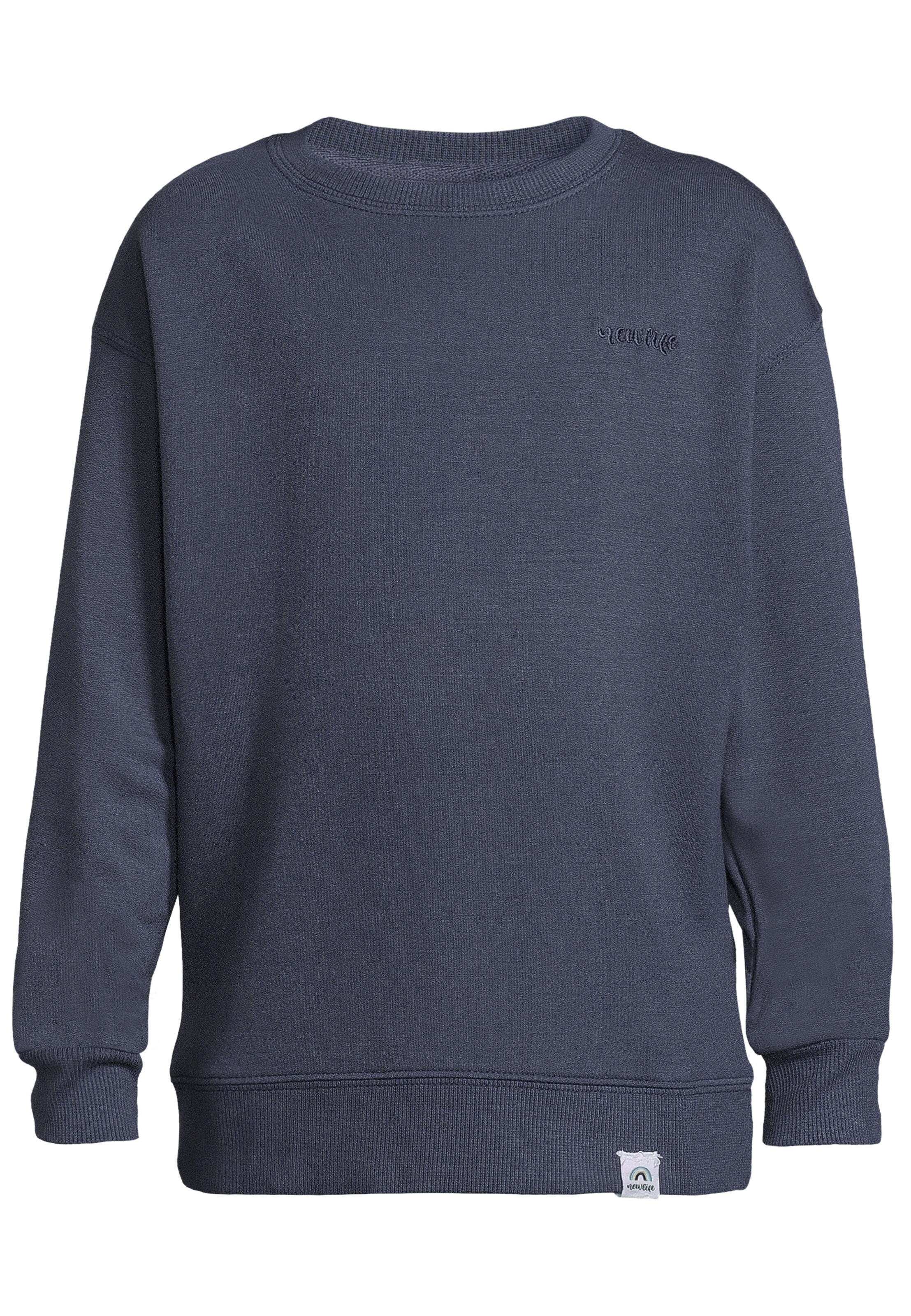 New Life Sweatshirt in Blau: Vorderseite