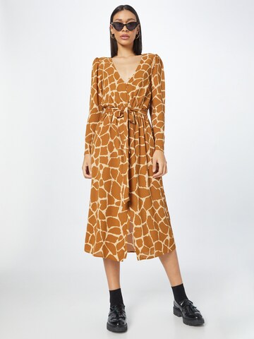 Monki Shirt dress in Brown