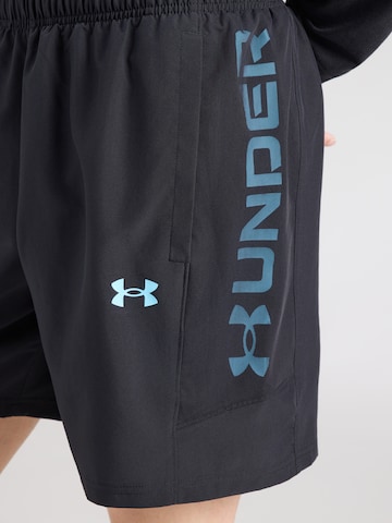UNDER ARMOUR Regular Urheiluhousut 'Tech Utility' värissä musta