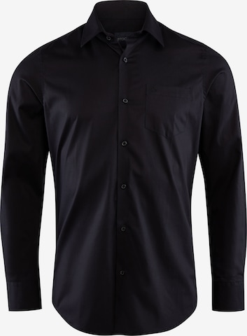 Stooker Men Button Up Shirt 'Hugh' in Black: front