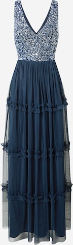 LACE & BEADS Evening Dress 'Maryam' in Blue: front