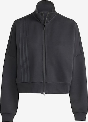 Giacca di felpa 'Off Placed 3-Stripes Zip' di ADIDAS ORIGINALS in nero: frontale