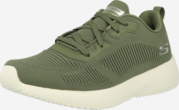 Baskets basses SKECHERS en vert : devant