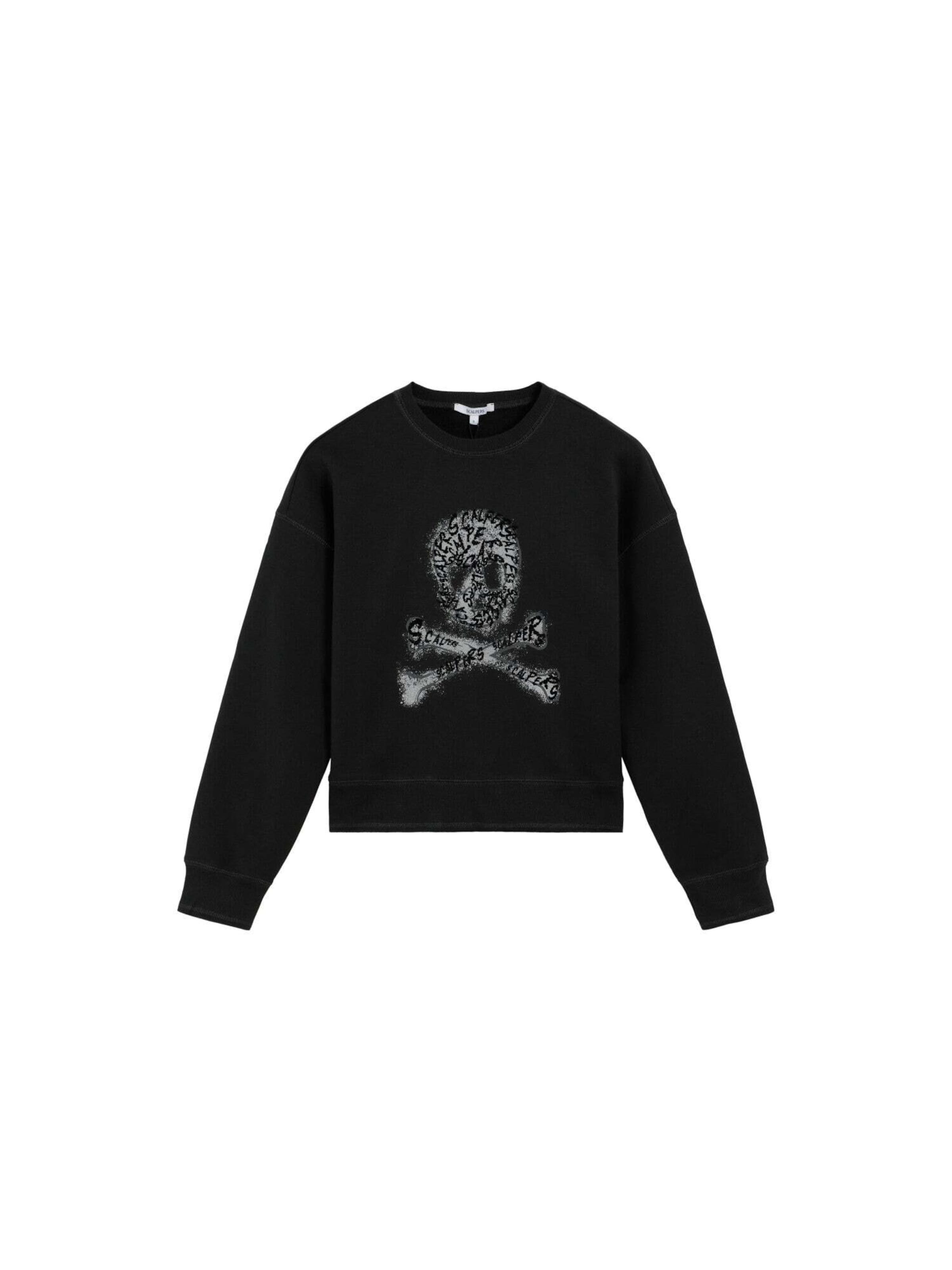 Scalpers Bluzka sportowa 'Skullflock' w kolorze czarny: przód