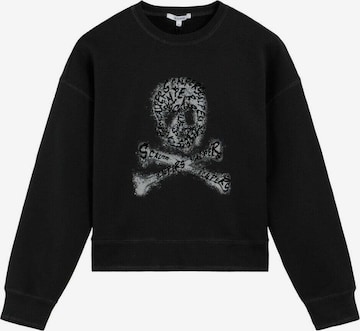 ScalpersSweater majica 'Skullflock' - crna boja: prednji dio