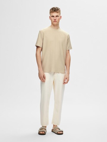 SELECTED HOMME Bootcut Jeans in Beige