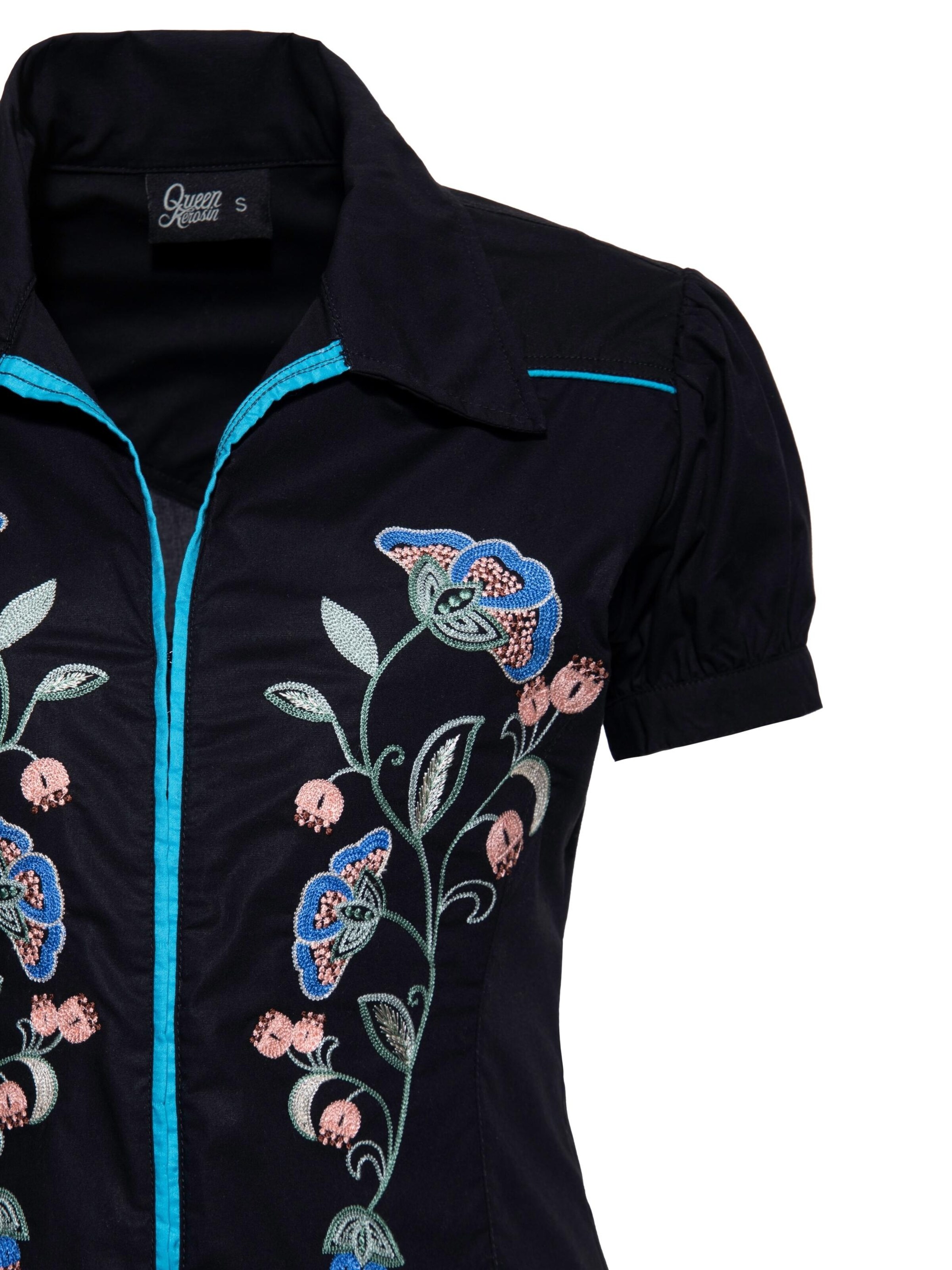 Queen Kerosin Bluse‌‌ in Schwarz