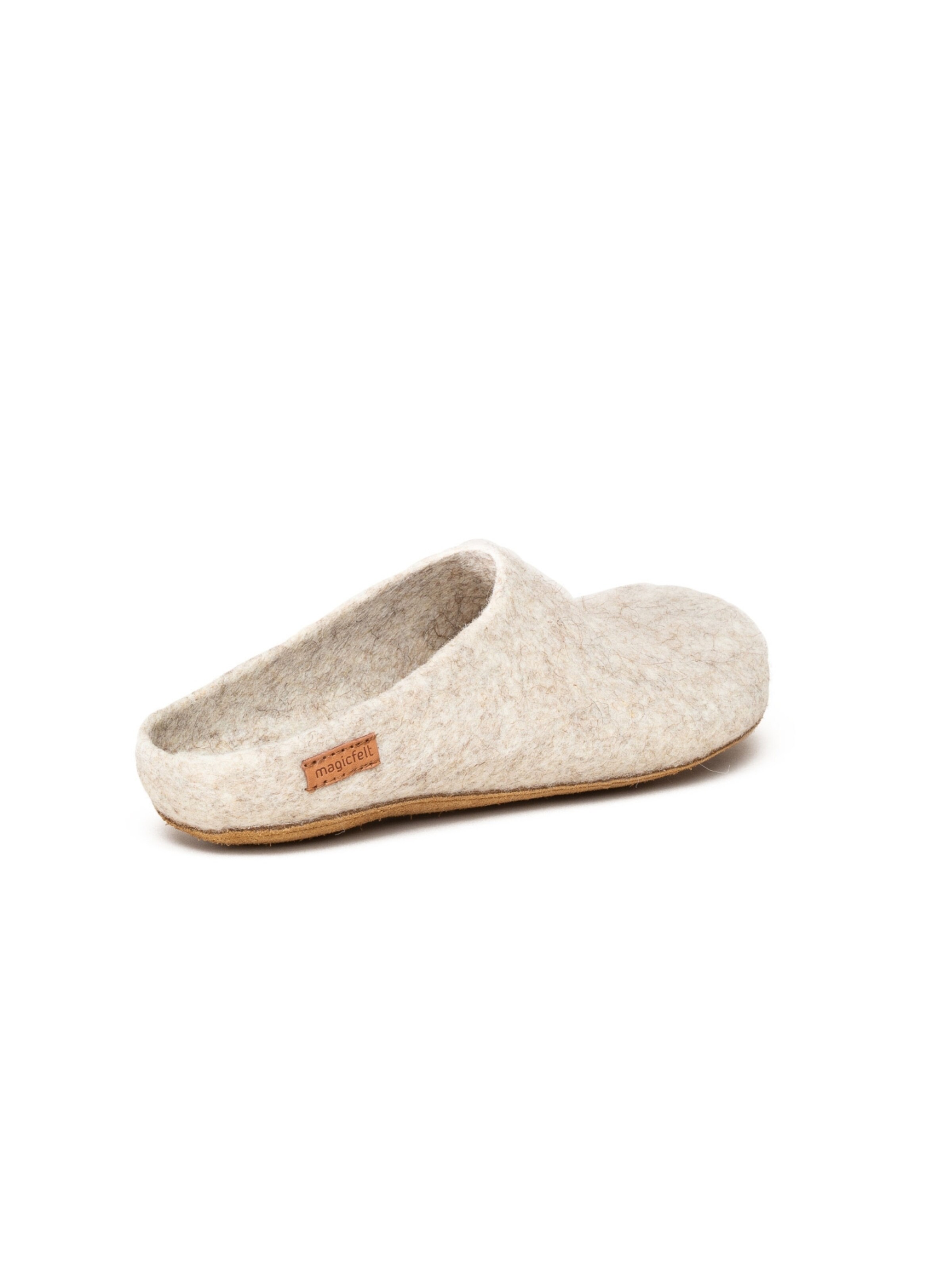 MagicFelt Slippers 'Filzpantoffel Magicfelt 713' in Beige