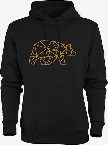 FORSBERG Sweatshirt 'Pettarson Hoodie mit Logo' in Black: front