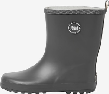 Jack & Jones Junior Rubber Boots in Grey: front