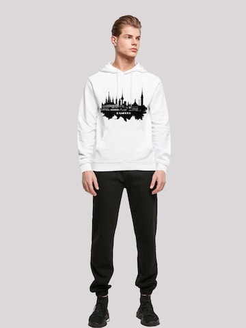 Sweat-shirt 'Cities Collection - Hamburg skyline' F4NT4STIC en blanc