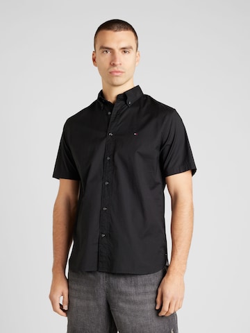 TOMMY HILFIGER Regular fit Button Up Shirt in Black: front