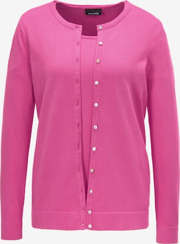 Goldner Strickset in Pink: Vorderseite