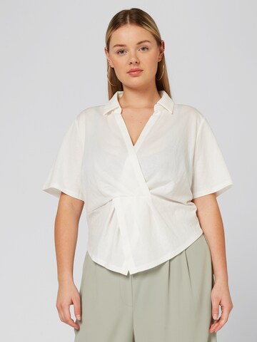 Guido Maria Kretschmer Curvy Blouse 'Stella' in Wit: voorkant