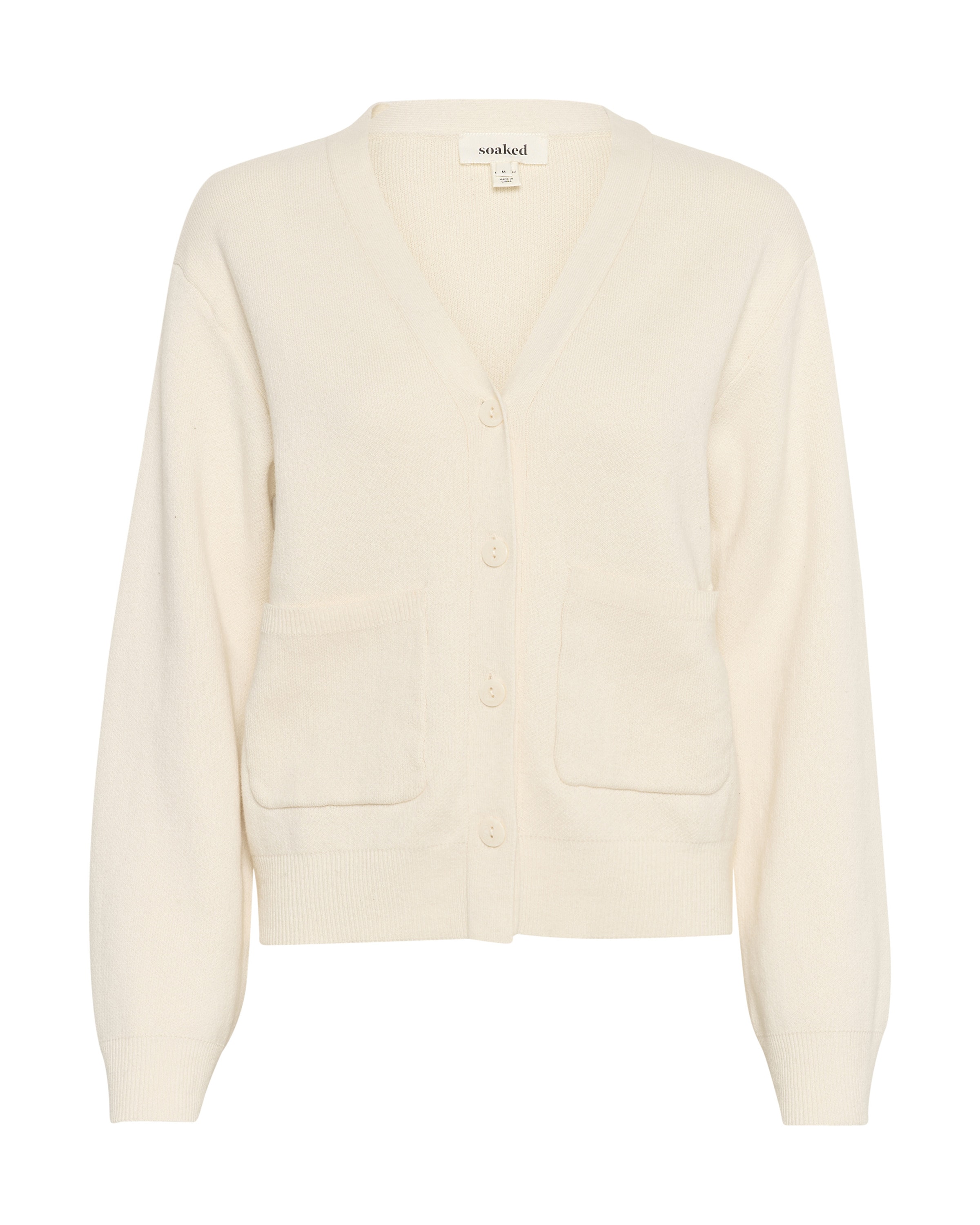 Cardigan 'SLCalisa' SOAKED IN LUXURY en beige : devant