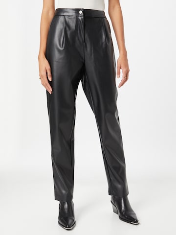 ONLY Regular Pleat-Front Pants 'LINA' in Black: front