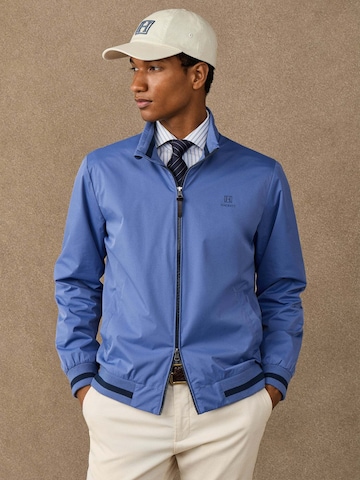 Hackett London Zip-Up Hoodie in Blue