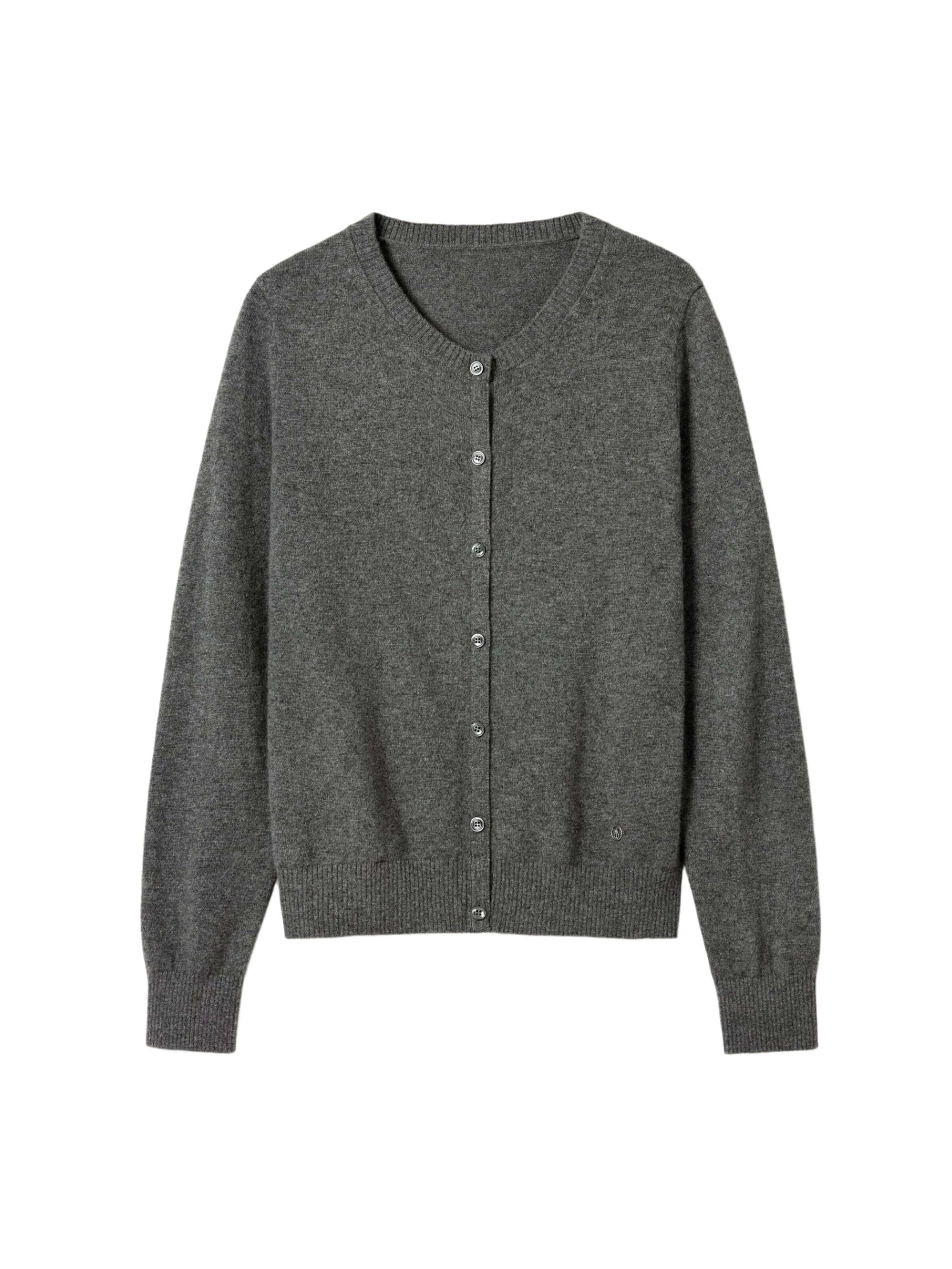 Lilysilk Knit Cardigan 'Kaschmir Cardigan mit Rundhalsausschnitt' in XS in Grey, Item view