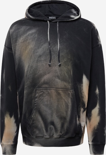 DIESEL Sweatshirt 'UMMERIB' i beige / sort / hvid, Produktvisning