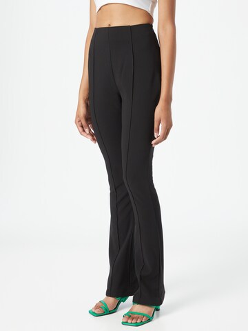 Misspap Flared Pants in Black: front