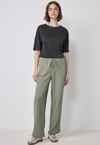 Street One Studio Wide Leg Hose in Grün