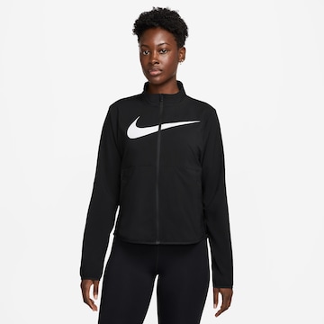 NIKE Athletic Jacket 'Swoosh' in Black: front