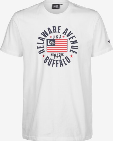 T-Shirt 'Retro American Flag' NEW ERA en blanc : devant