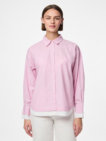 PIECES Bluse i pink: forside