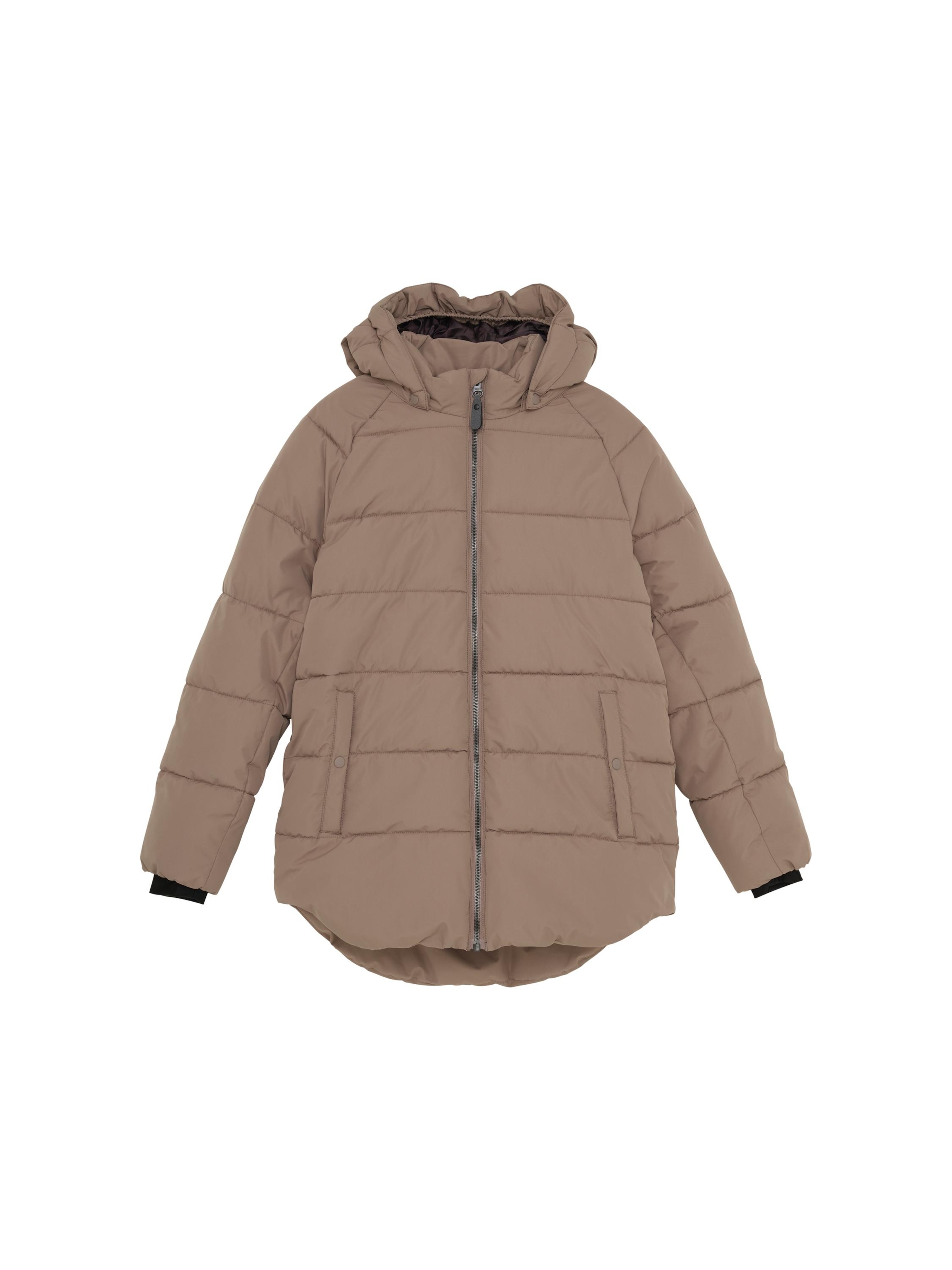 Manteau ' COJacket - Quilt & Long ' COLOR KIDS en marron : devant