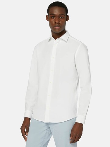 Coupe regular Chemise business Boggi Milano en blanc : devant