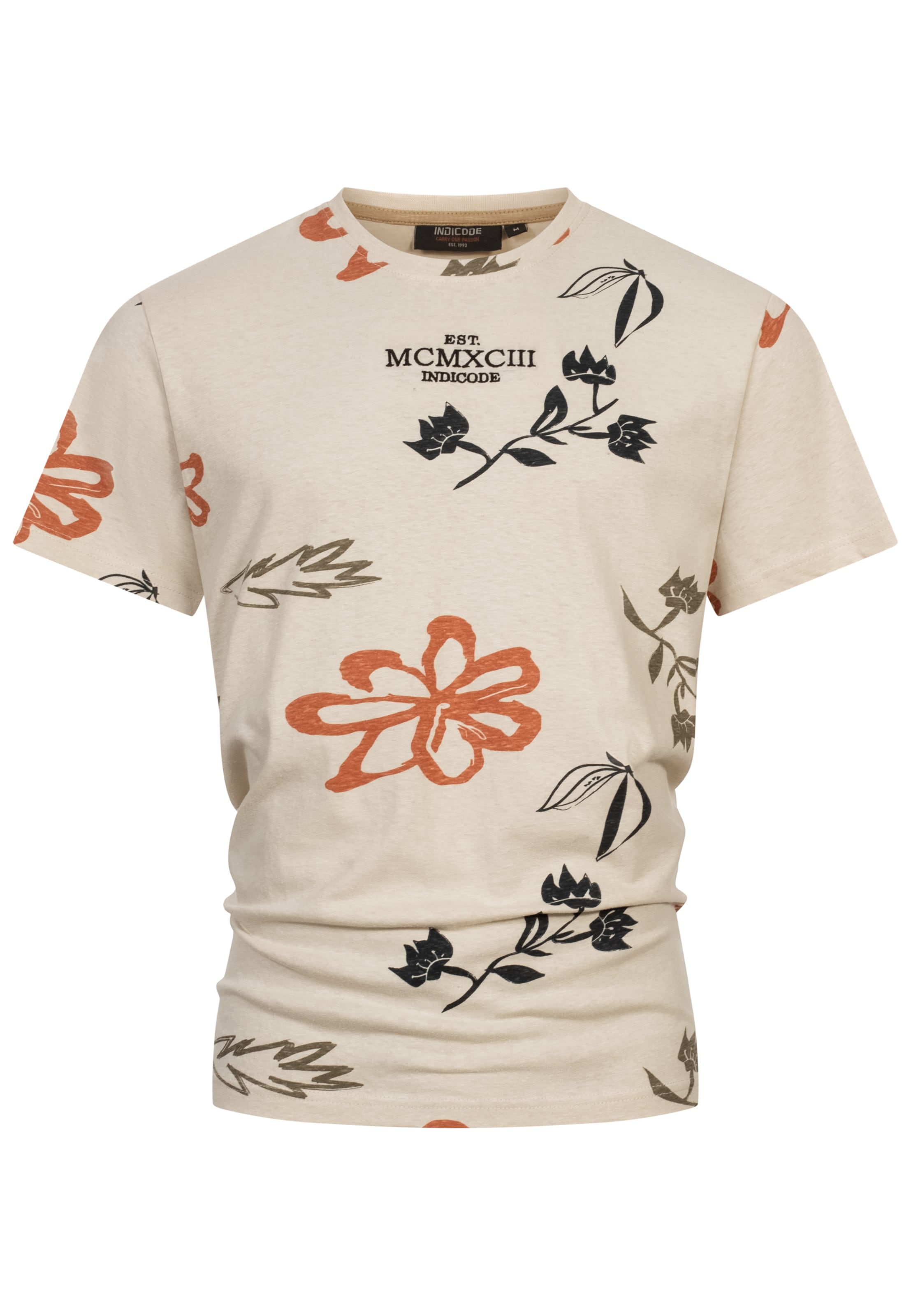 INDICODE JEANS Shirt 'Asbjorn' in Beige: front