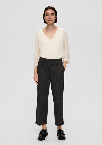 s.Oliver BLACK LABEL Wide leg Broek in Zwart