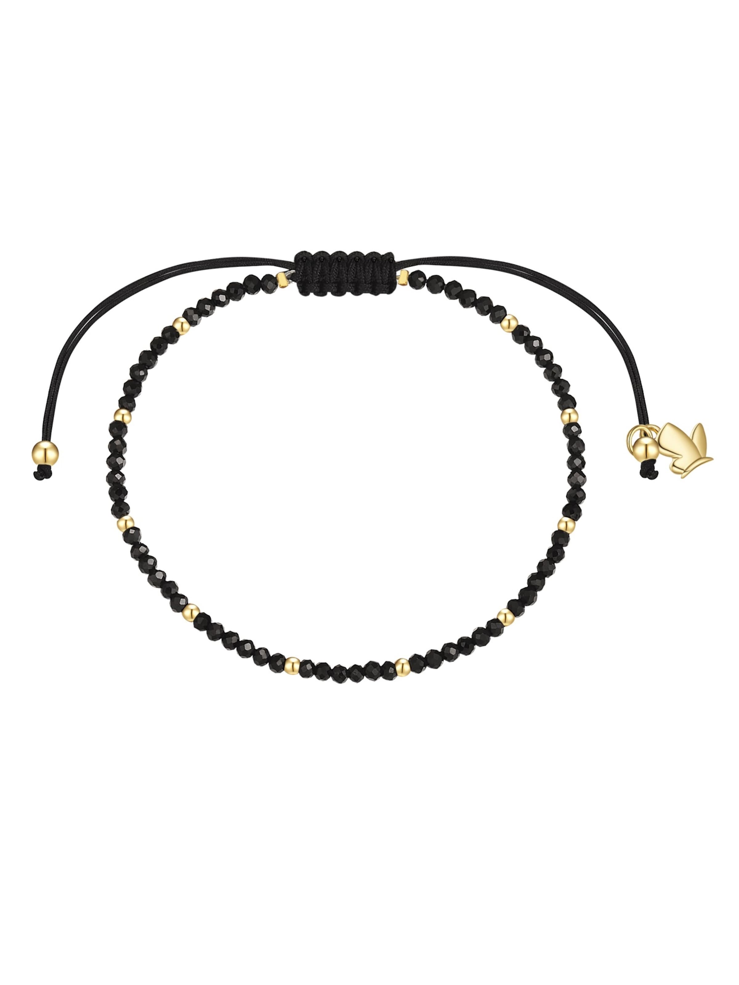 Glanzstücke München - Pulsera en negro: frente