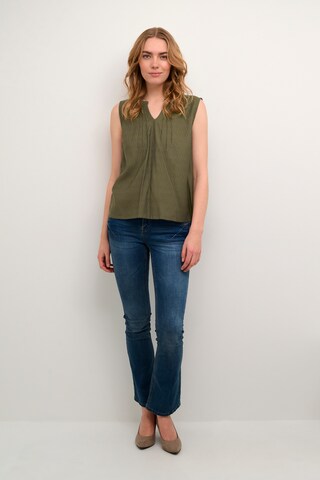 Cream Blouse 'Liselin' in Groen