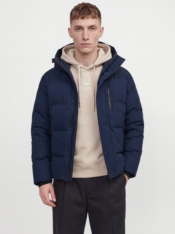 JACK & JONES Зимняя куртка 'JJCotrace Alpha' в Синий: спереди