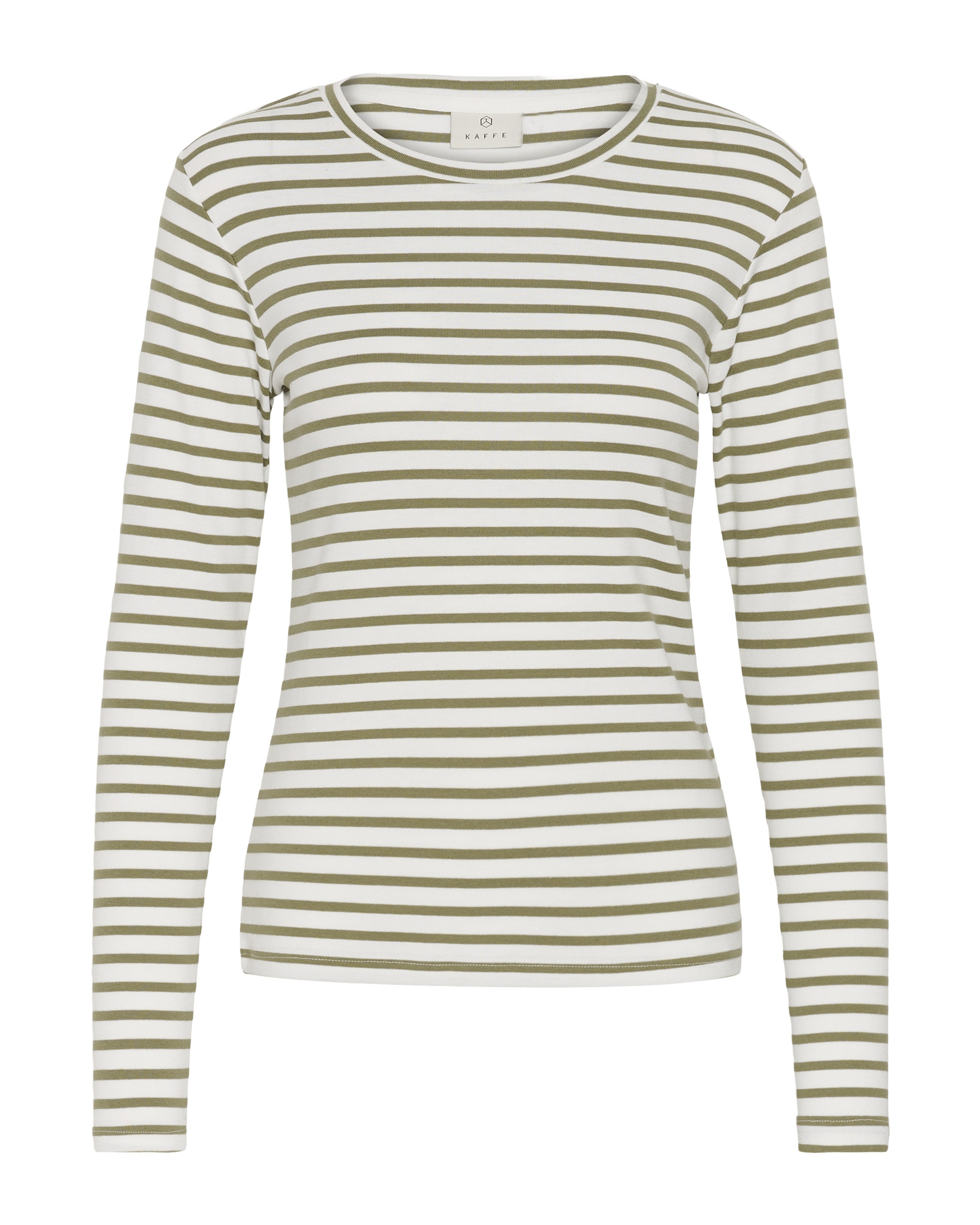 Kaffe Camiseta 'Liddy' en L en verde / blanco cáscara de huevo, Vista del producto