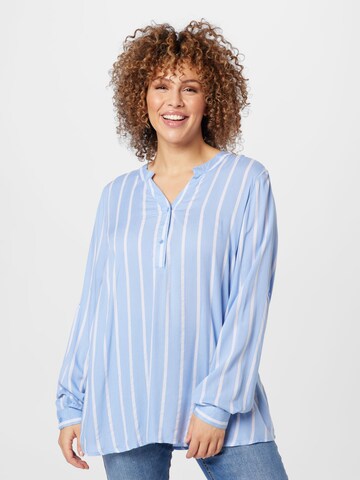 KAFFE CURVE Bluse 'SIDA' in Blau: predná strana