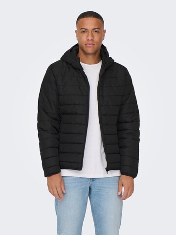 Only & Sons Between-Season Jacket 'BRON' in Black: front