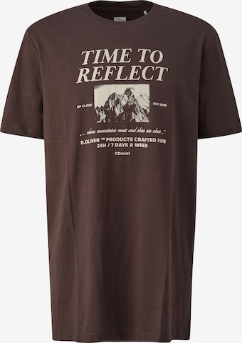 T-Shirt s.Oliver Men Big Sizes en marron : devant