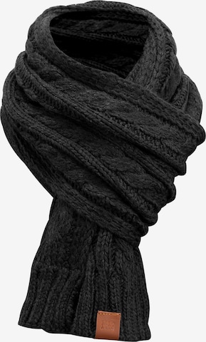 Manufaktur13 Oversizeschal 'Rough Knit' in Schwarz: Vorderseite