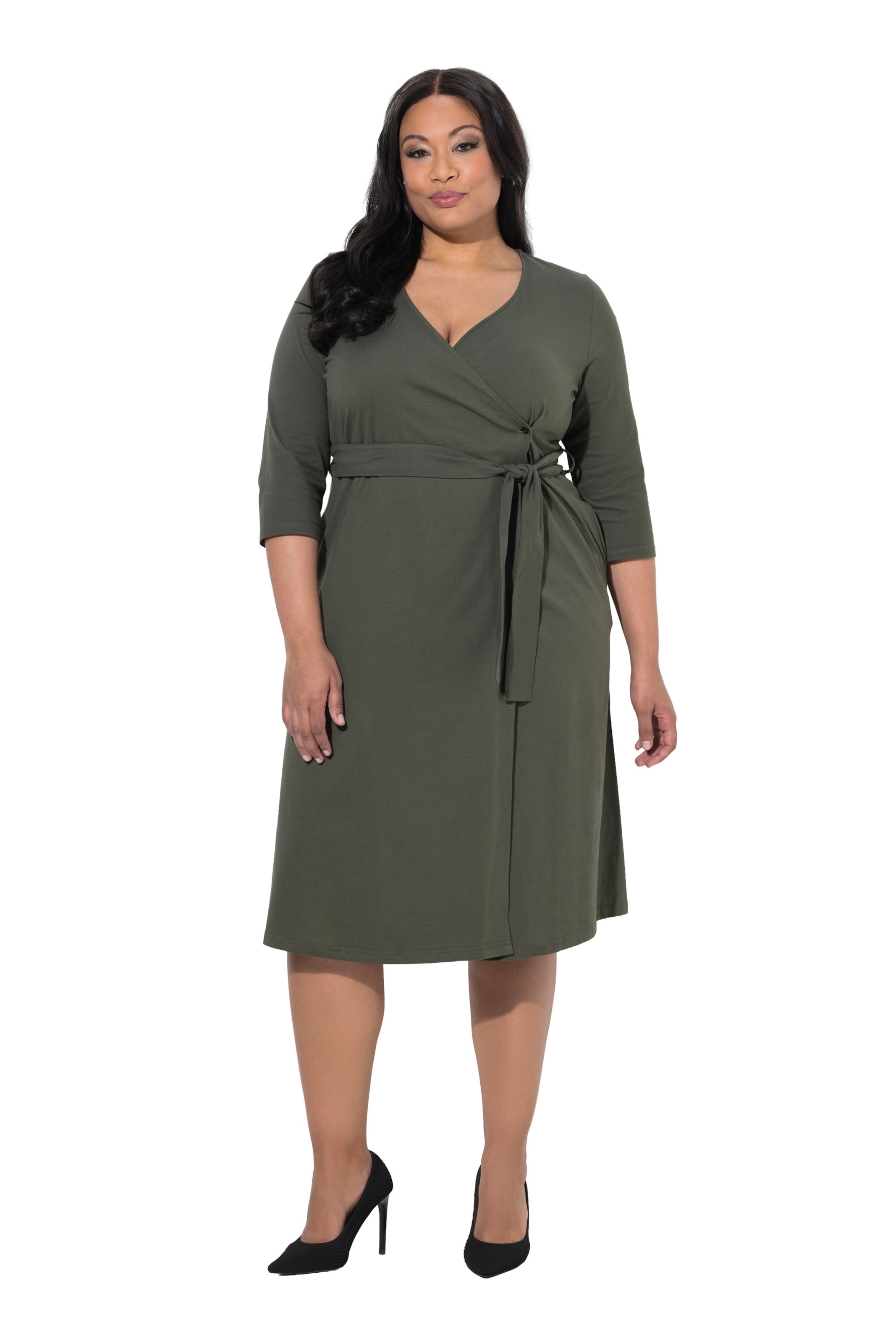 Ulla Popken Dress in Green: front