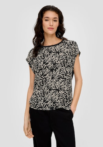 s.Oliver Blouse in Zwart: voorkant