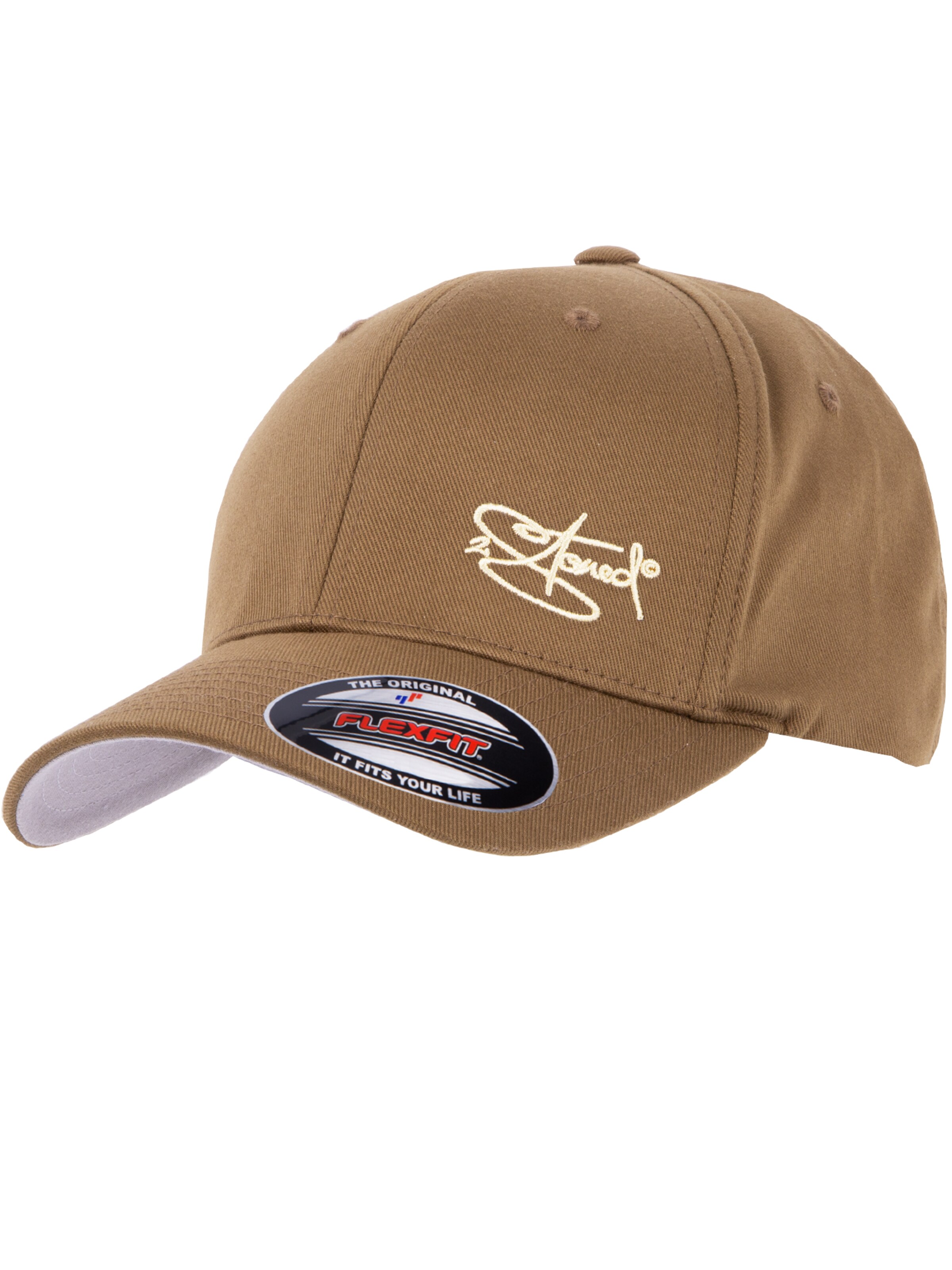 2Stoned Cap 'Flexfit Wooly Combed Classic'‌‌‌‌ in Braun: Vorderseite